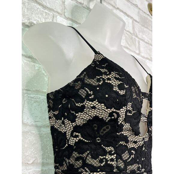 NWT B Darlin Macy’s Black Lace Bodycon Mini Dress - Picture 8 of 12